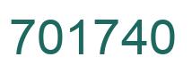 Number 701740 green image