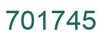 Number 701745 green image