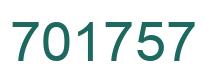 Number 701757 green image