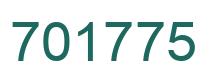 Number 701775 green image