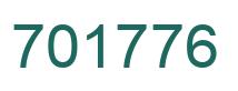 Number 701776 green image