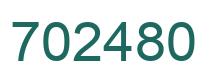 Number 702480 green image