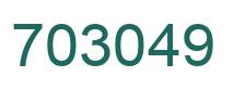 Number 703049 green image