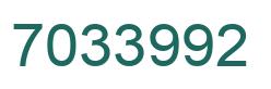 Number 7033992 green image