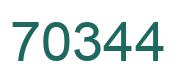 Number 70344 green image