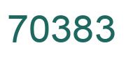 Number 70383 green image