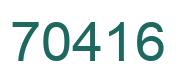 Número 70416 imagen verde