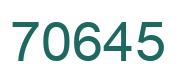 Number 70645 green image