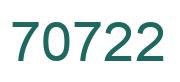 Number 70722 green image