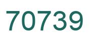 Number 70739 green image