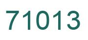 Number 71013 green image