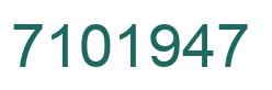 Number 7101947 green image
