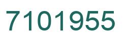 Number 7101955 green image