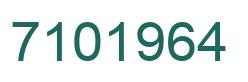 Number 7101964 green image
