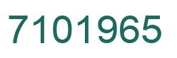 Number 7101965 green image