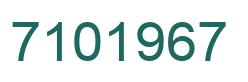 Number 7101967 green image