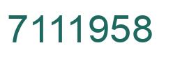 Number 7111958 green image