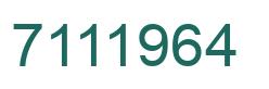 Number 7111964 green image