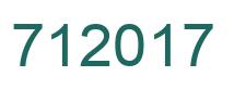 Number 712017 green image