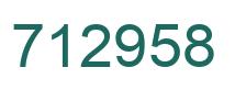 Number 712958 green image