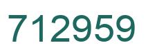 Number 712959 green image
