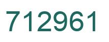 Number 712961 green image