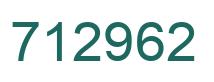 Number 712962 green image