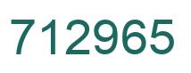 Number 712965 green image