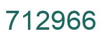 Number 712966 green image