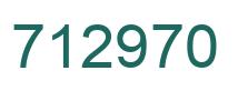 Number 712970 green image
