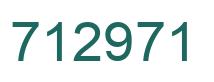 Number 712971 green image