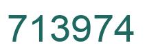 Number 713974 green image