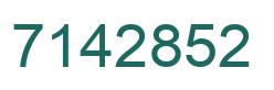 Number 7142852 green image