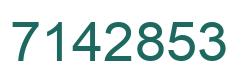 Number 7142853 green image