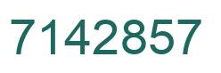 Number 7142857 green image