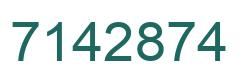 Number 7142874 green image