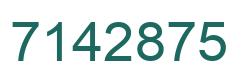 Number 7142875 green image