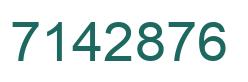 Number 7142876 green image