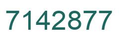 Number 7142877 green image