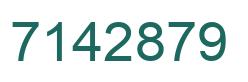 Number 7142879 green image
