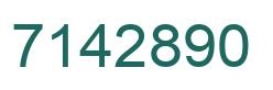 Número 7142890 imagen verde