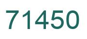 Number 71450 green image