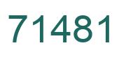 Number 71481 green image
