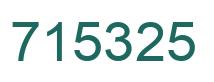 Number 715325 green image