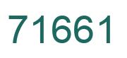 Number 71661 green image