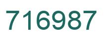 Number 716987 green image