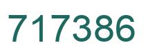 Number 717386 green image