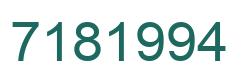 Número 7181994 imagen verde