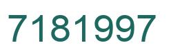 Número 7181997 imagen verde