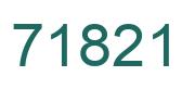 Número 71821 imagen verde
